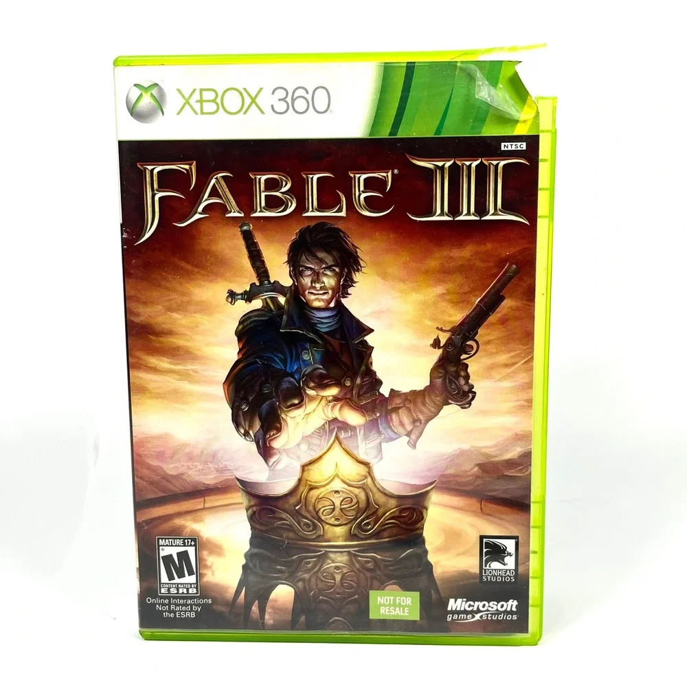 Fable‎ III 3 Xbox 360 Game Microsoft Lionhead Studios Broken Case Heavy Wear